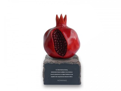 Hand Crafted Solid Wooden Pomegranate