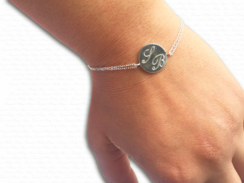 Silver Bracelet with Letters