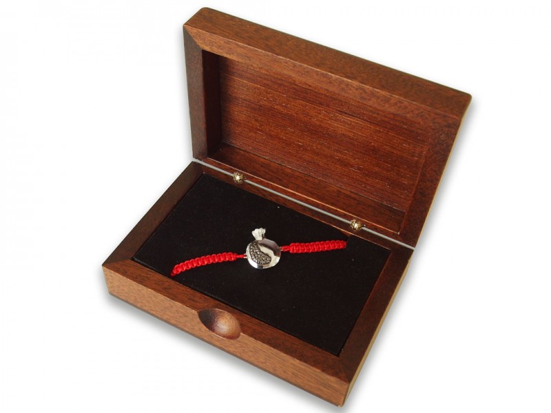 Pomegranate Themed Unisex Silver Bracelet