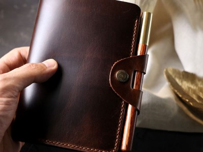 Handmade Leather A6 Notebook Cover
