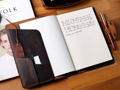 Handmade Leather A5 Notebook Cover