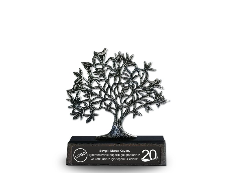 Tree of Life with Birds Decorative Seniority Award (Small, 5 Colors)