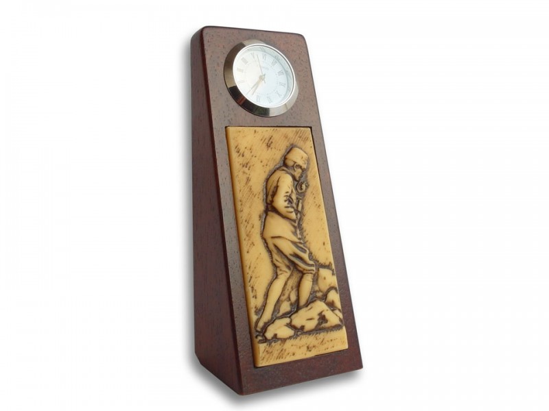 Ataturk Solid Wooden Desktop Clock