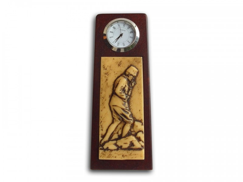 Ataturk Solid Wooden Desktop Clock