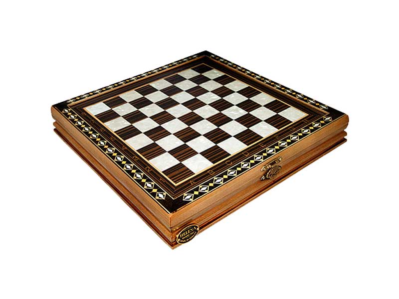 Handcrafted Small Chess Set with Cover