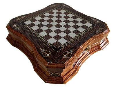 Handcrafted Butterfly Design Chess Set with Cover