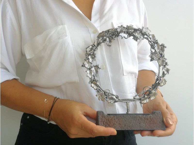 Abundance and Health Themed Decorative Award Silver