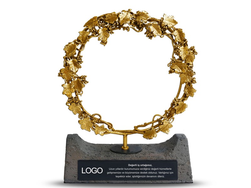 Abundance and Health Themed Decorative Award Gold
