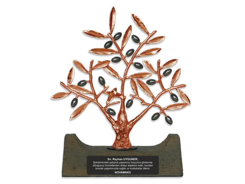 Olive Tree Decorative Plaque Bronze