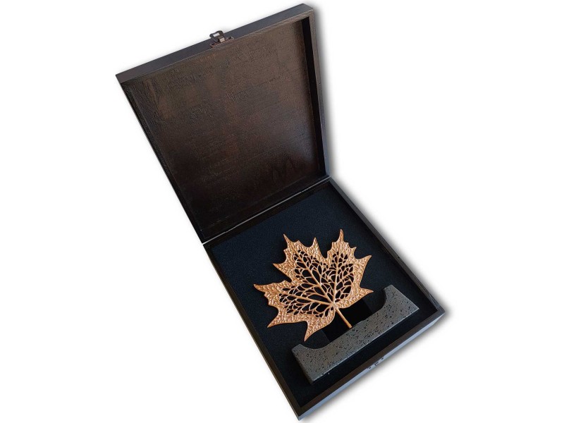 Çınar Yaprağı Dekoratif Plaket Bronz (Büyük) Çınar Yaprağı Dekoratif Plaket Bronz (Büyük)