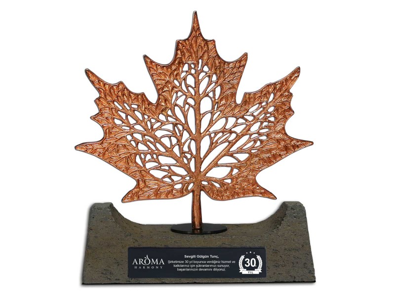 Sycamore Leaf Decorative Plaque Bronze (Large)