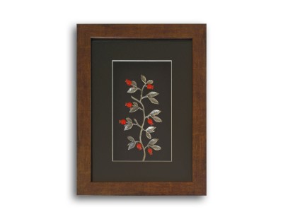 Pomegranate Branch in Frame (Silver)