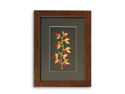 Pomegranate Branch in Frame (Gold)
