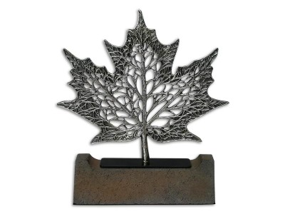 Sycamore Leaf Decorative Object Silver (Medium Size)