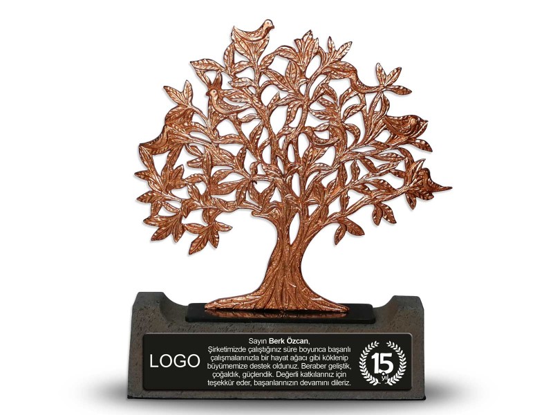 Tree of Life with Birds Decorative Seniority Award (Medium, 5 Color)