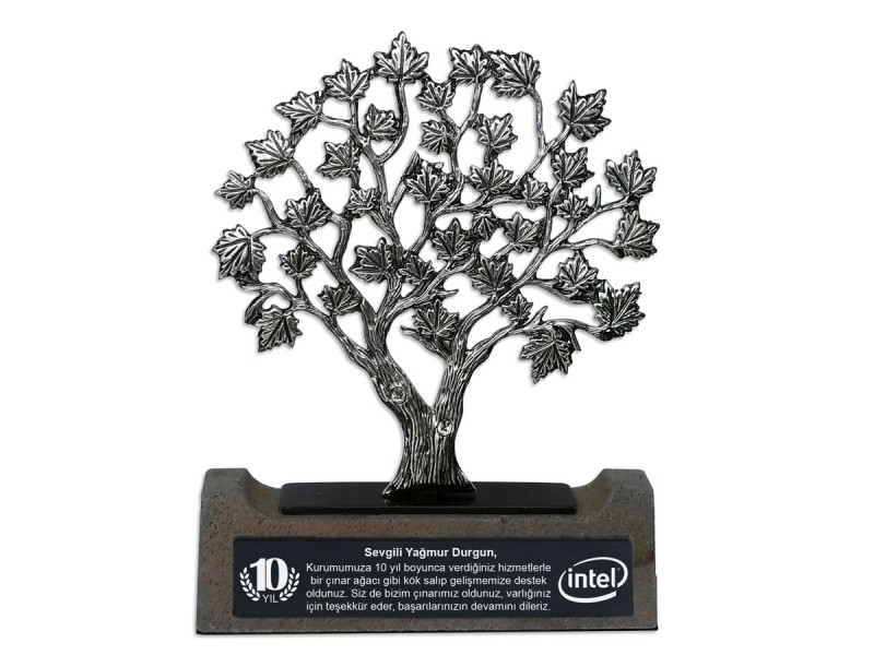 Sycamore Tree Decorative Plaque (Silver)