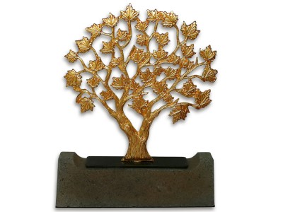 Çınar Ağacı Dekoratif Obje (Gold)