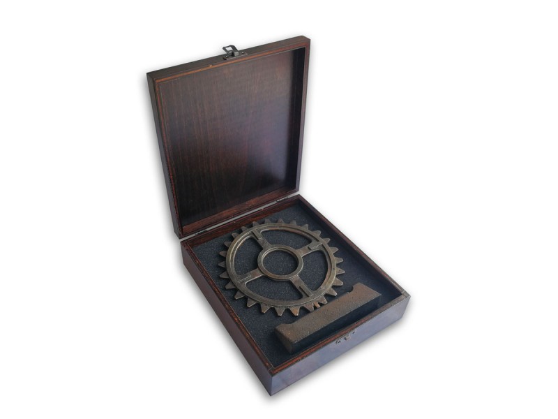 We Are Strong by Producing Decorative Plaque (Gear Wheel)