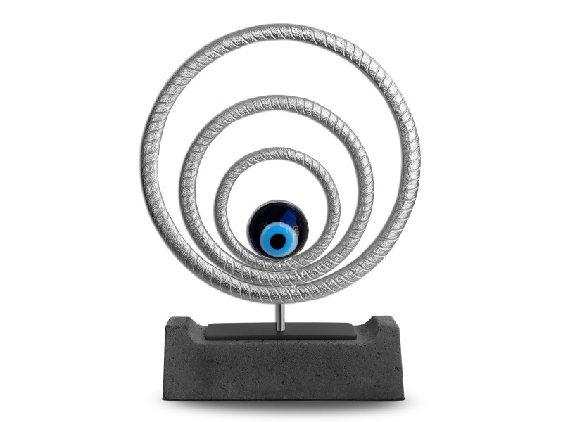 Evil Eye Themed Decorative Object (Silver)