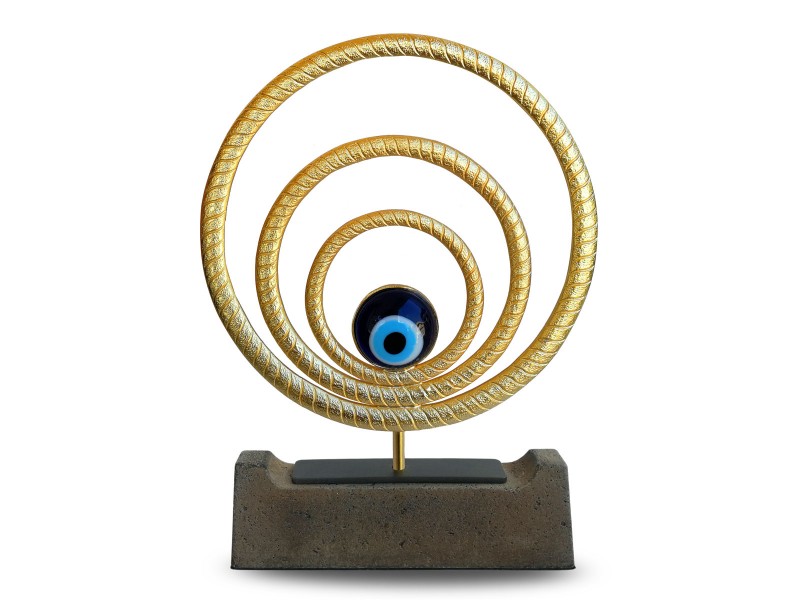 Evil Eye Themed Decorative Object (Gold)