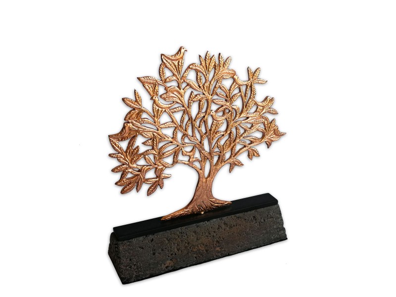 Bird Tree of Life Decorative Plaque Bronze (Small)
