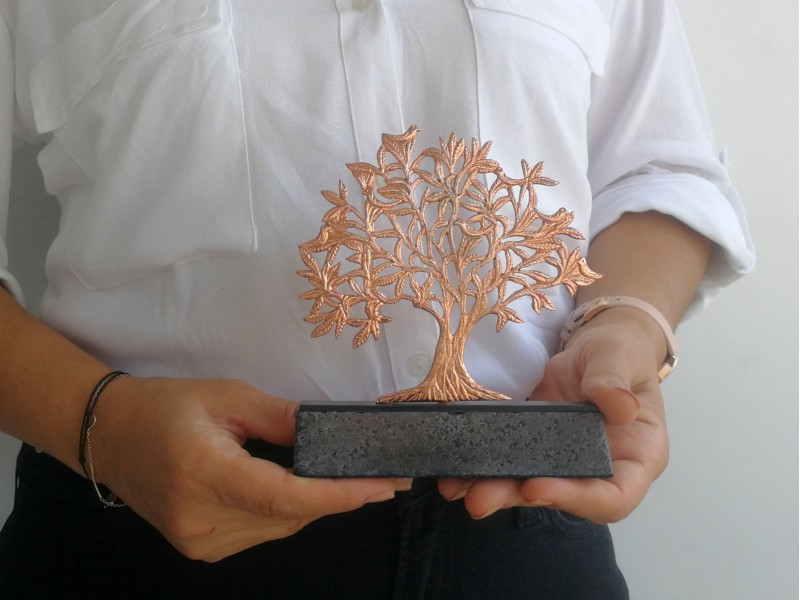 Bird Tree of Life Decorative Plaque Bronze (Small)
