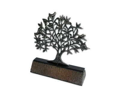 Bird Tree of Life Decorative Object Silver (Small)