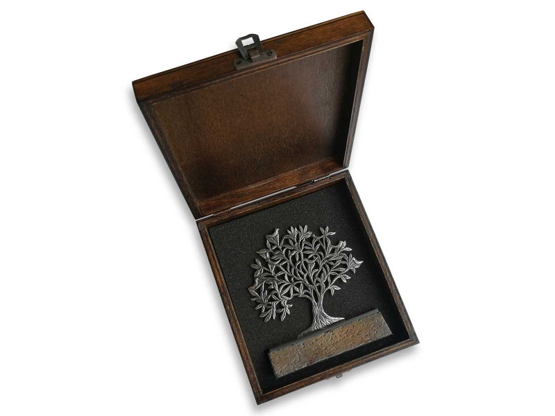 Bird Tree of Life Decorative Plaque Silver (Small)