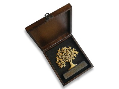 Bird Tree of Life Decorative Object Gold (Small)