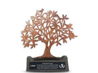 Bird Tree of Life Decorative Plaque Bronze (Large)