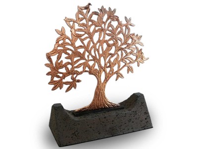 Bird Tree of Life Decorative Plaque Bronze (XL Large)