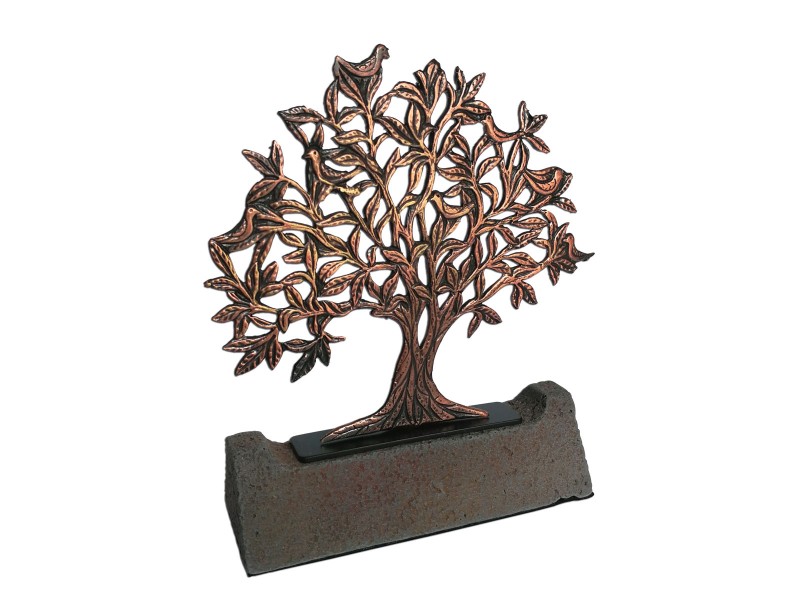 Bird Tree of Life Decorative Plaque Antique Bronze Medium Size