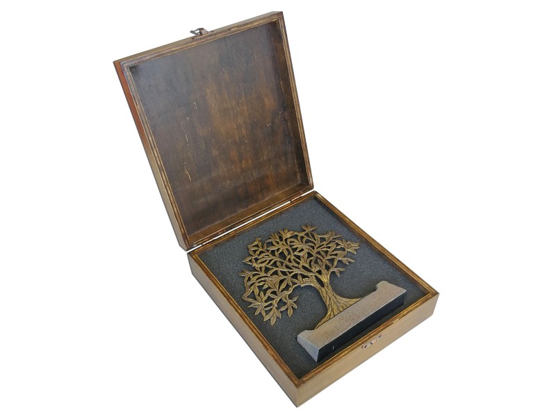 Bird Tree of Life Decorative Plaque Antique Brass (Large)
