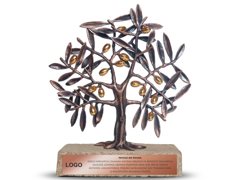 Bilge Zeytin Ağacı Dekoratif Plaket (Antik Bronz) Bilge Zeytin Ağacı Dekoratif Plaket (Antik Bronz)