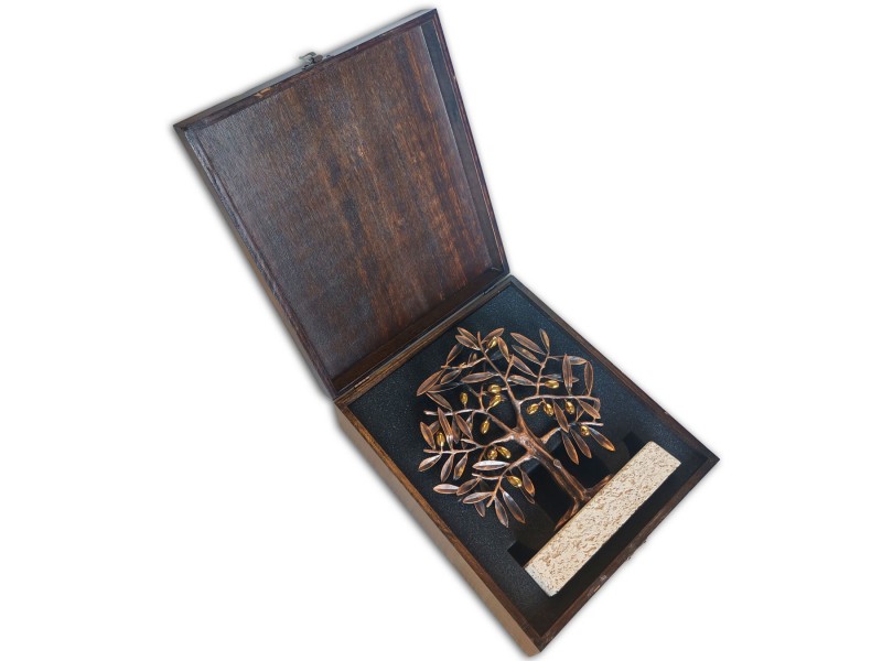 Bilge Zeytin Ağacı Dekoratif Plaket (Antik Bronz) Bilge Zeytin Ağacı Dekoratif Plaket (Antik Bronz)