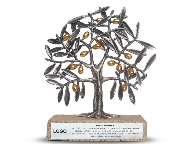 Bilge Zeytin Ağacı Dekoratif Plaket (Gümüş) Bilge Zeytin Ağacı Dekoratif Plaket (Gümüş)