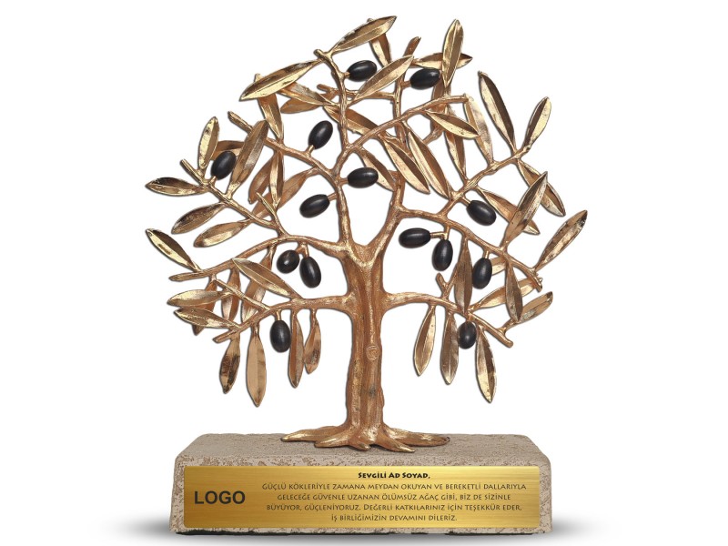 Bilge Zeytin Ağacı Dekoratif Plaket (Altın) Bilge Zeytin Ağacı Dekoratif Plaket (Altın)