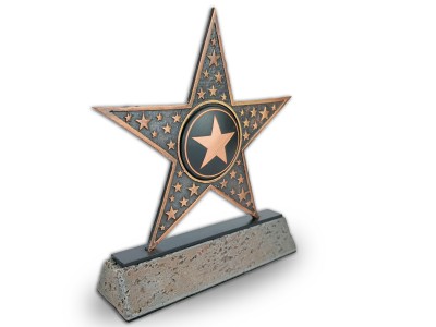 Parlayan Yıldızımızsın Temalı Dekoratif Plaket (Antik Bronz)